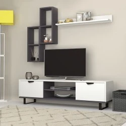 Σύνθεση τηλεόρασης Lonsa Megapap χρώμα λευκό 160x35x40εκ.