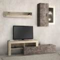 Maeve Megapap melamine TV unit in grey oak - dark atelier color 224x42x190cm.