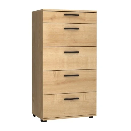 Helia Megapap melamine dresser in oak color 60x44x108cm.