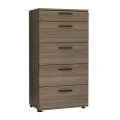 Συρταριέρα Helia Megapap χρώμα καρυδί 60x44x108εκ.