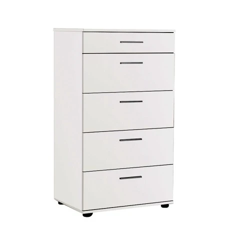 Trendline Megapap chest of drawers in white color 60x44x108cm.