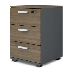 Venturo Megapap melamine office chest of drawers in anthracite - walnut color 39x40x57cm. Venturo Megapap melamine office chest of drawers in anthracite - walnut color 39x40x57cm.
