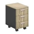 PROJECT Mobile Drawer 3-Drawers Sonoma/Grey