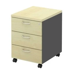 Mobile Pedestal 3-Drawers 40x48x56 DG/Beech