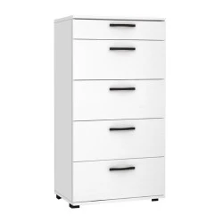 Συρταριέρα Helia Megapap χρώμα λευκό 60x44x108εκ.