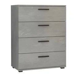 Velika Megapap melamine dresser in concrete grey color 73x44x96cm. Velika Megapap melamine dresser in concrete grey color 73x44x96cm.