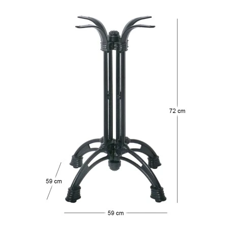 CAST IRON Base 4-Legged (heavy duty) Black (20 kg)