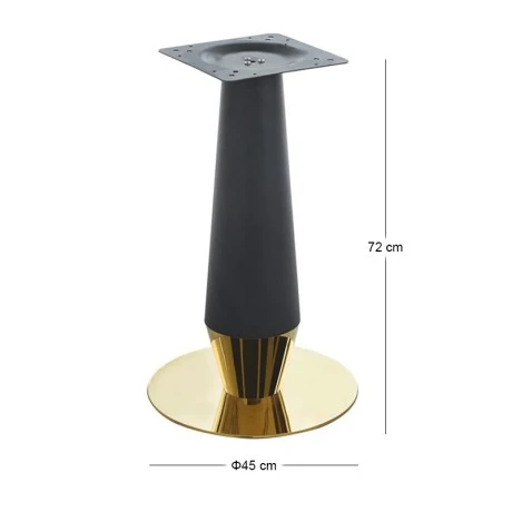 TOSCA Metal Base D45cm H72cm Black/Gold