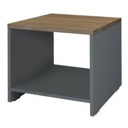 Venturo Megapap melamine office coffee table in anthracite - walnut color 60x60x45cm. Venturo Megapap melamine office coffee table in anthracite - walnut color 60x60x45cm.
