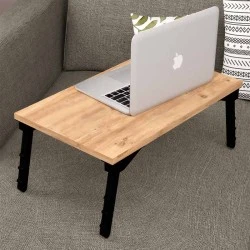 Sidon Megapap melamine laptop table in pine oak color 60x35,5x23,5cm. Sidon Megapap melamine laptop table in pine oak color 60x35,5x23,5cm.