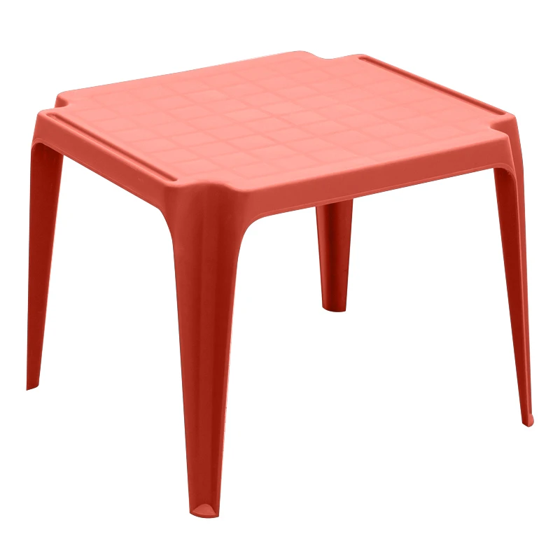 Bambini polypropylene stackable children's table in red color 56x52x44cm.