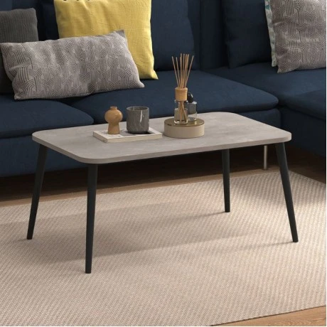 Soul Megapap melamine coffee table in retro grey color 90x55x41cm.