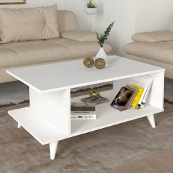 Titus Megapap melamine coffee table in white color 100x60x45cm. Titus Megapap melamine coffee table in white color 100x60x45cm.