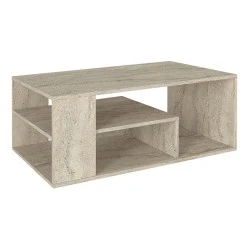Τραπεζάκι σαλονιού Abdera Megapap χρώμα travertine 110x60x42εκ.