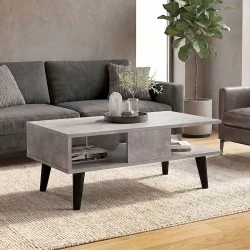 Andros Megapap melamine coffee table in concrete grey color 90x54x39,6cm. Andros Megapap melamine coffee table in concrete grey color 90x54x39,6cm.