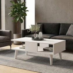 Andros Megapap melamine coffee table in white color 90x54x39,6cm. Andros Megapap melamine coffee table in white color 90x54x39,6cm.