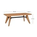 COFFEE TABLE IN NATURAL COLOR MADE OF PINE WOOD 120X60X47CM KD