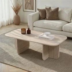 Becaj Megapap melamine coffee table in travertine color 120x60x41.4cm. Becaj Megapap melamine coffee table in travertine color 120x60x41.4cm.