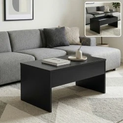 Devon Megapap coffee table with melamine polymorphic in black color 110x60x44,8cm. Devon Megapap coffee table with melamine polymorphic in black color 110x60x44,8cm.