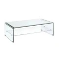 Τραπεζάκι σαλονιού Glasser Clear με ενισχυμένο γυαλί 100x50x43εκ.
