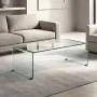 Glasser Clear coffee table with reinforced glass 110x55x35cm.
