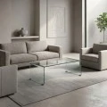 GLASSER Clear Coffee Table 110x55