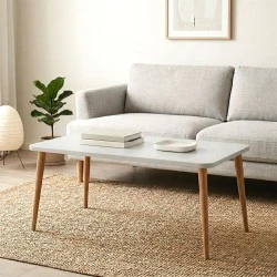 Plane Megapap melamine coffee table in white color 90x55x41cm. Plane Megapap melamine coffee table in white color 90x55x41cm.