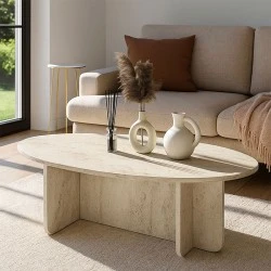 Ravey Megapap melamine coffee table in travertine color 120x60x39.8cm. Ravey Megapap melamine coffee table in travertine color 120x60x39.8cm.