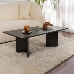 Sabin Megapap melamine coffee table in black color 119x60x40cm. Sabin Megapap melamine coffee table in black color 119x60x40cm.