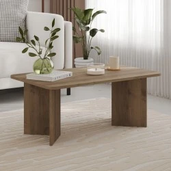 Sam Megapap melamine coffee table in light walnut color 100x60x41.8cm. Sam Megapap melamine coffee table in light walnut color 100x60x41.8cm.