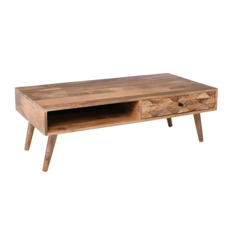 Τραπεζάκι σαλονιού Teka ξύλο mango χρώμα φυσικό 117x60x40εκ.