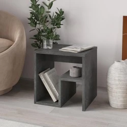 Bon Megapap melamine side table in retro grey color 40x35x40cm. Bon Megapap melamine side table in retro grey color 40x35x40cm.