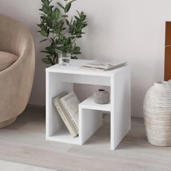 Bon Megapap melamine side table in white color 40x35x40cm. Bon Megapap melamine side table in white color 40x35x40cm.