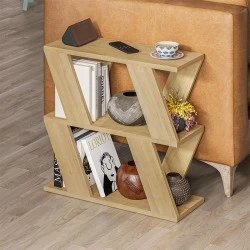 Lazena Megapap melamine side table in oak color 60x22x57cm. Lazena Megapap melamine side table in oak color 60x22x57cm.