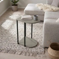 Roya Megapap melamine side table in ash green color 41.5x32x56cm. Roya Megapap melamine side table in ash green color 41.5x32x56cm.