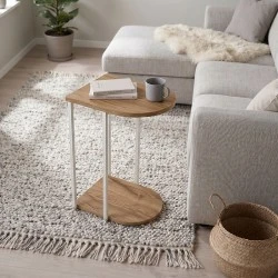 Roya Megapap melamine side table in walnut Ud color 41.5x32x56cm. Roya Megapap melamine side table in walnut Ud color 41.5x32x56cm.