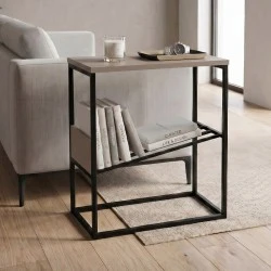 Tenol Megapap melamine side table in light mocha color 55x25x62cm. Tenol Megapap melamine side table in light mocha color 55x25x62cm.