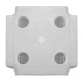 FREDDO Plastic Side Table White w/Cup holder+Umbrella hole