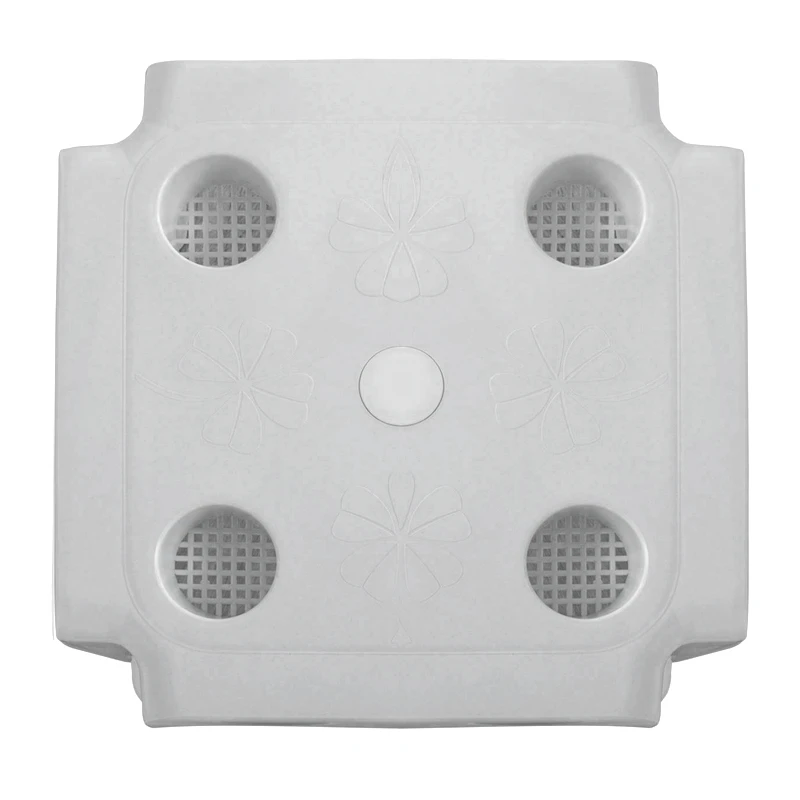 FREDDO Plastic Side Table White w/Cup holder+Umbrella hole