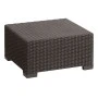 Τραπέζι California με επένδυση wicker σε χρώμα καφέ 68x68x35εκ
