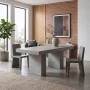Τραπέζι Concrete χρώμα cement grey 160x90x75εκ.