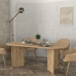 Τραπέζι Cortado Megapap χρώμα sapphire oak 200x90x74εκ.