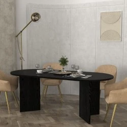Τραπέζι Cortado Megapap χρώμα sencron black 200x90x74εκ.