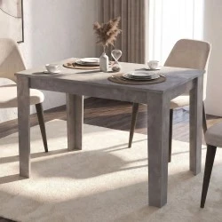 Darlen Megapap melamine dinner table in concrete grey color 110x72x74cm.