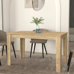 Τραπέζι Darlen Megapap χρώμα sapphire oak 125x72x74εκ.
