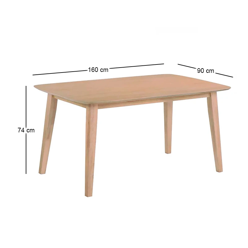 DOM Table 160x90 Smoke Beech