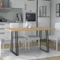 Gable Megapap metallic - melamine table in sonoma - anthracite color 140x80x76cm.