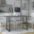 Τραπέζι Gable Megapap χρώμα γκρι σκυροδέματος 140x80x76εκ.