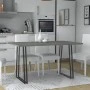 Τραπέζι Gable Megapap χρώμα γκρι σκυροδέματος 140x80x76εκ.