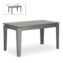 Helmut Megapap melamine expanding table in retro grey color 160/200x90x76cm. Helmut Megapap melamine expanding table in retro grey color 160/200x90x76cm.